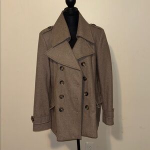 New York & Company Beige Peacoat